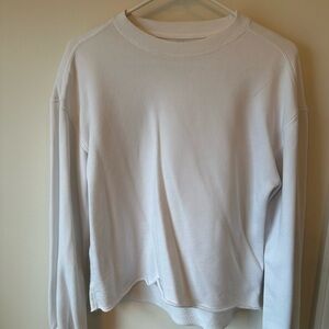 Abercrombie White Women's Crew Neck Sweatshirt